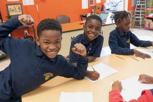 Students showing strength