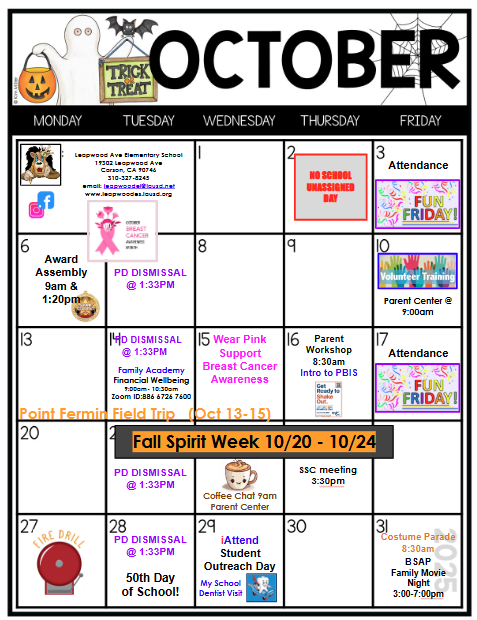 oct 2025 calender