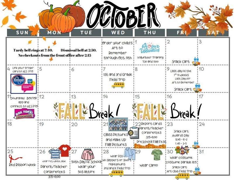October Calendar Featured Photo