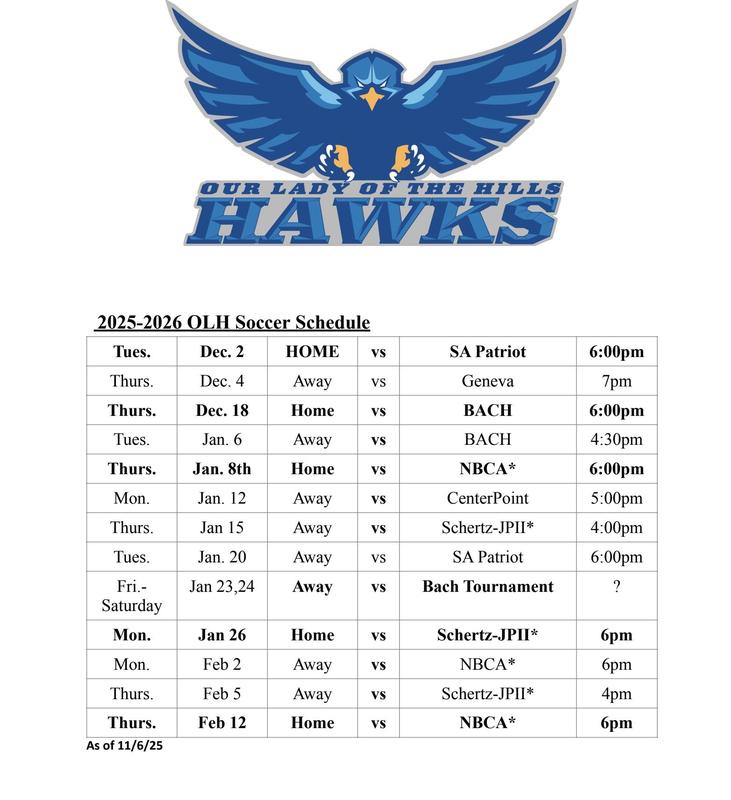 Soccer Schedule 2025-2026 Featured Photo