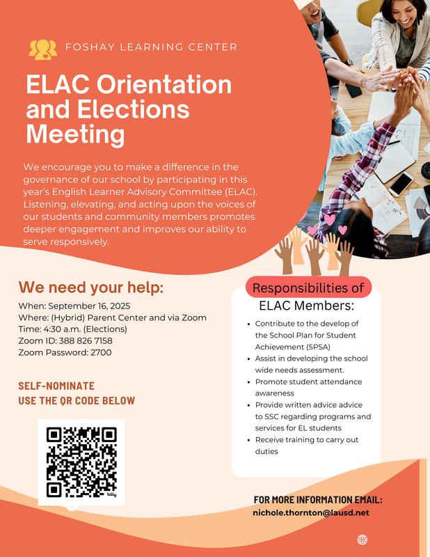 ELAC ELECTIONS MEETING