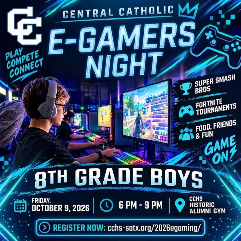 8th-Grade eGamers Night at Central Catholic