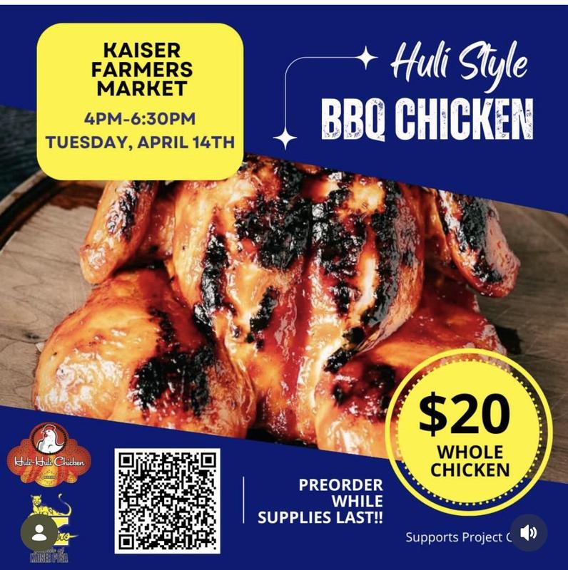 HULI STYLE CHICKEN SALE, TUESDAY, APRIL 14, 2026 Featured Photo