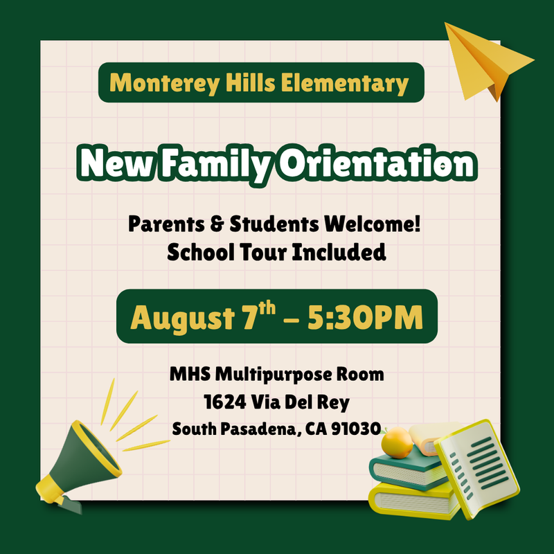 New Family Orientation - Thu. Aug. 6 Featured Photo
