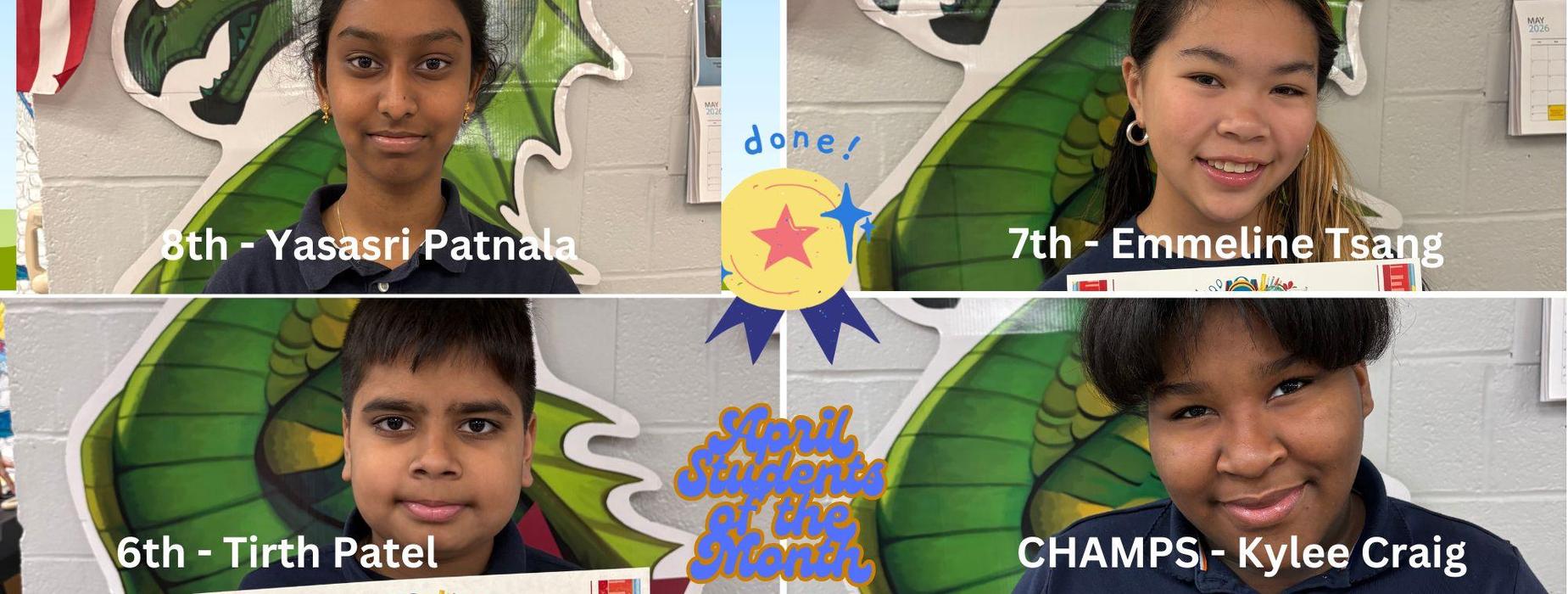 April Students of the Month