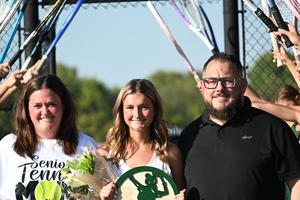 Tennis players honored on Senior Night