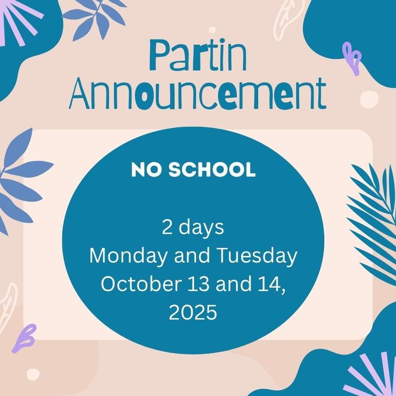 NO School - October 13 and 14 Thumbnail Image