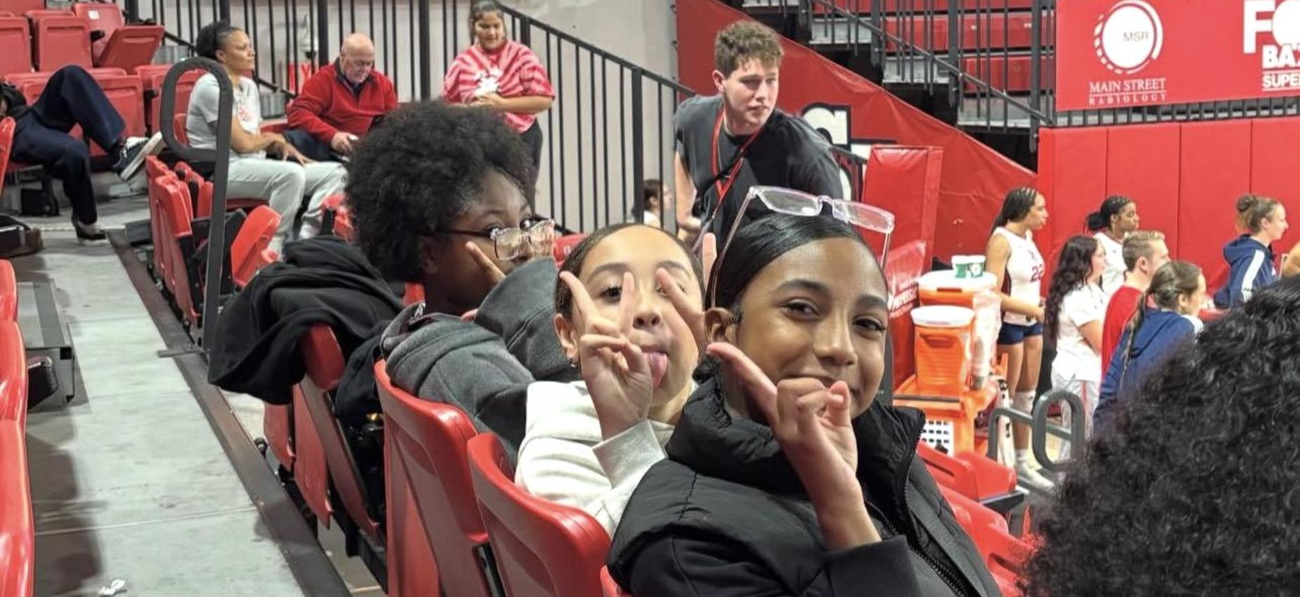 Our girls Volleyball Team had the chance to visit a college Volleyball game!