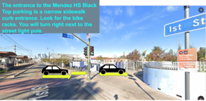 Mendez parking entrance image