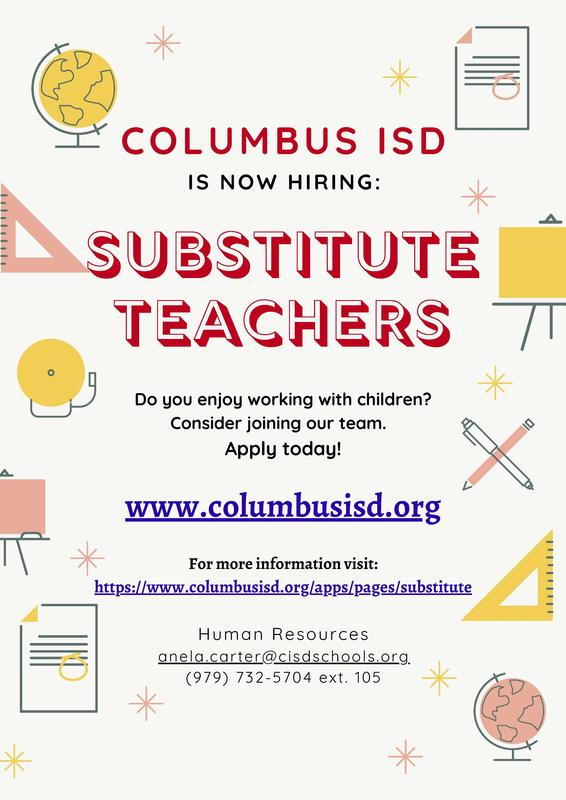 Substitute Teacher Flyer 2021