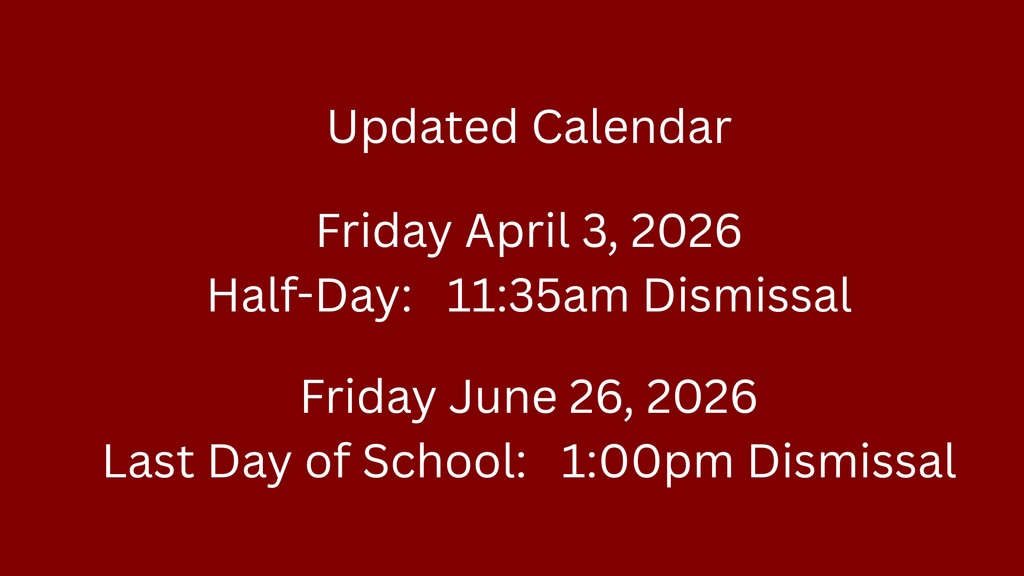 Early dismissal Apr 3