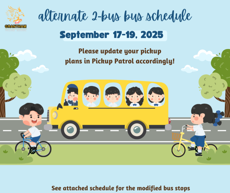 2-bus schedule September 17-19
