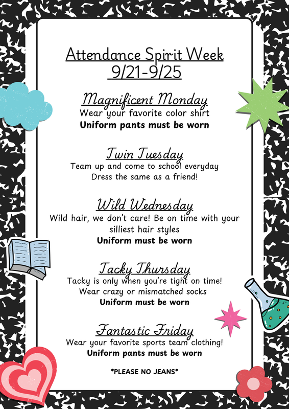 spirit week information flyer