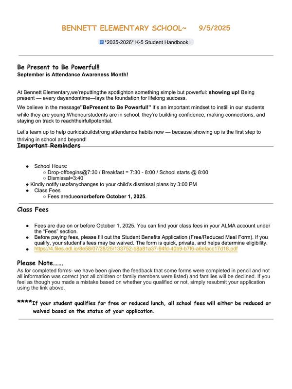 Weekly Parent Newsletter Page 1-5 Featured Photo