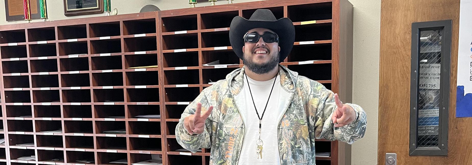 Mr. Figueroa - paraprofessional cowboy outfit