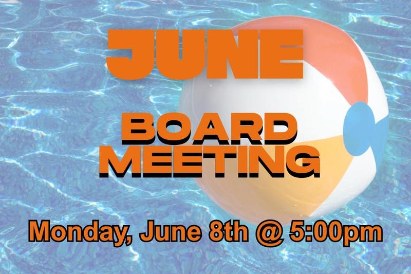 beach ball in a pool - board meeting June 8th