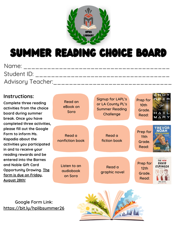Library Summer Reading Challenge