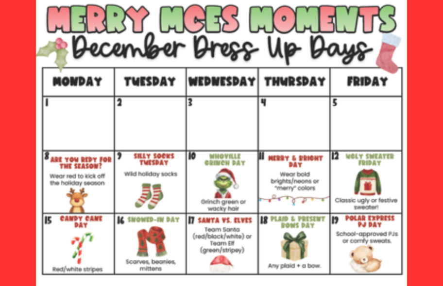December Dress Up Days_English