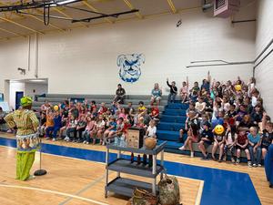 Students at Storytelling Event