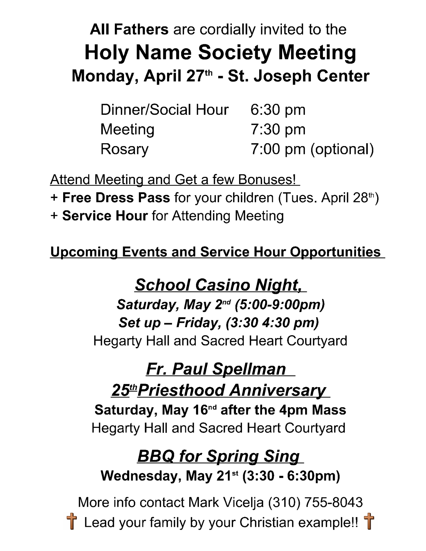 black and white text only flyer