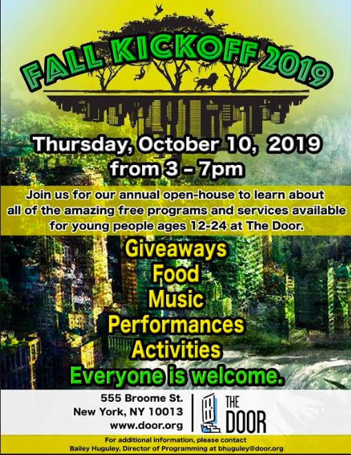 Multiple Opportunities -- Fall Kickoff at the Door