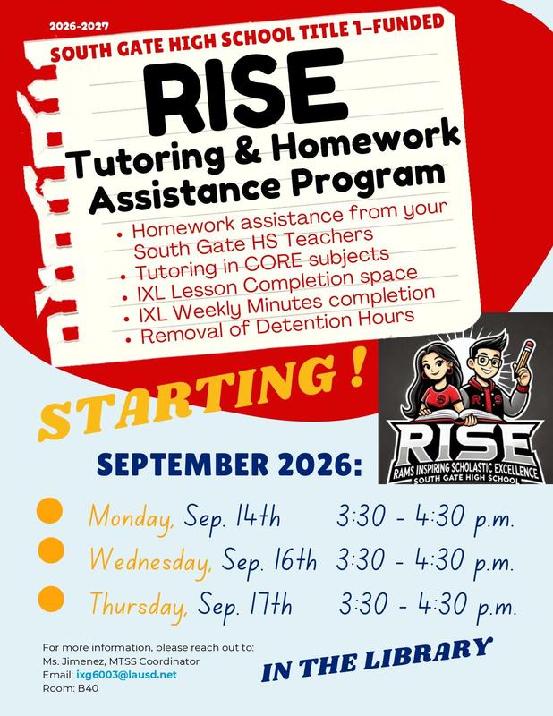 Rise tutoring flyer