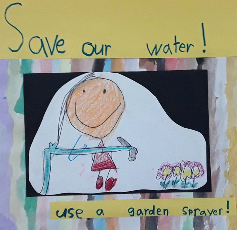 Save Water poster at City Mill
