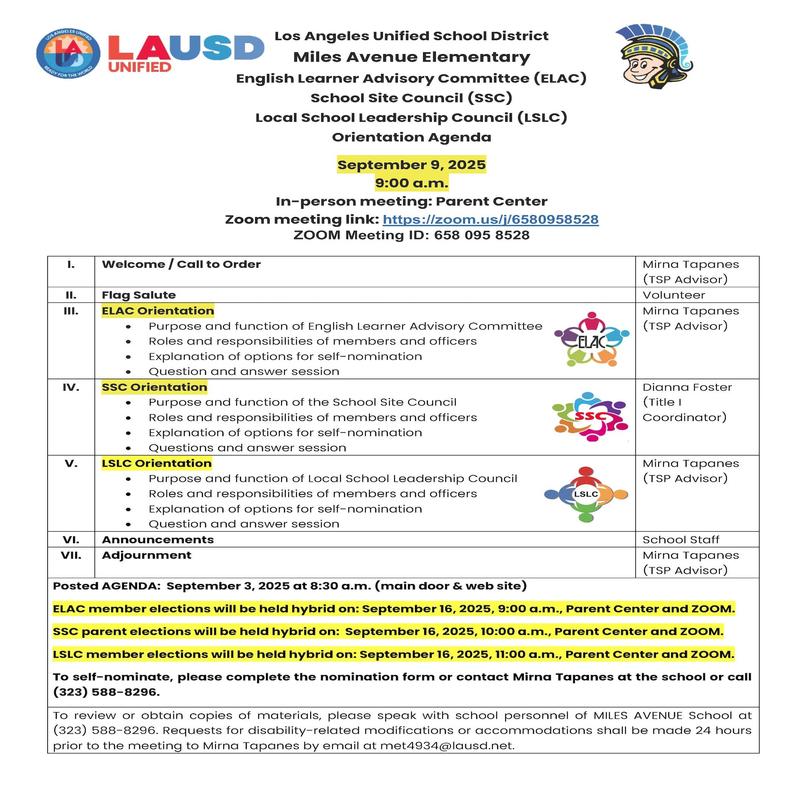 Councils/Committee Orientation Meeting Agenda