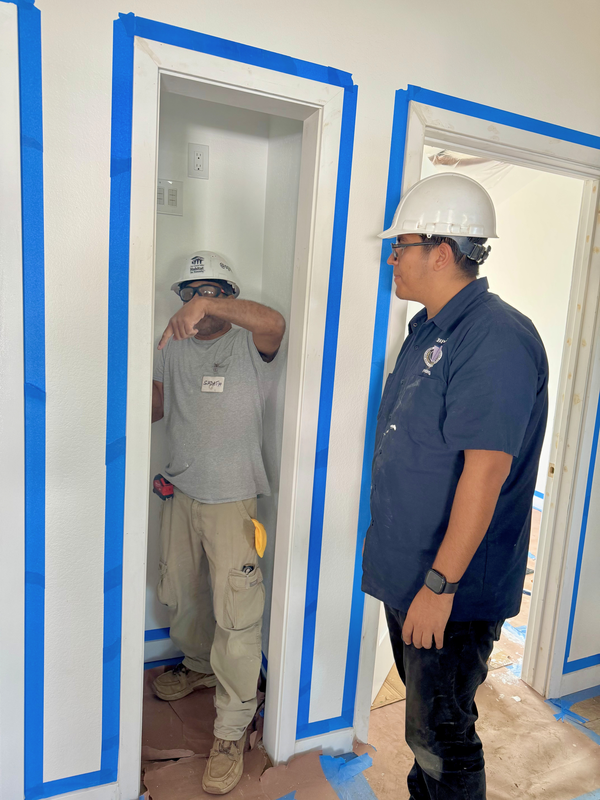 BPACE student learns how to prepare inside edges for painting.