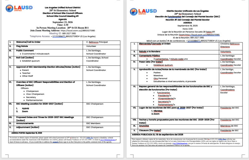 SSC Agenda 9-23-26