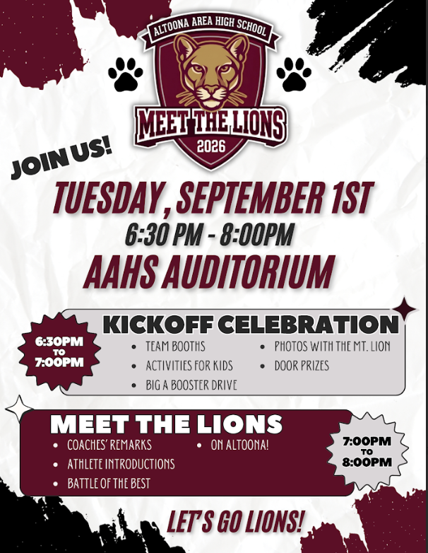 Meet the Lions Poster - Tuesday, September 1 6:30 - 8:00 PM
