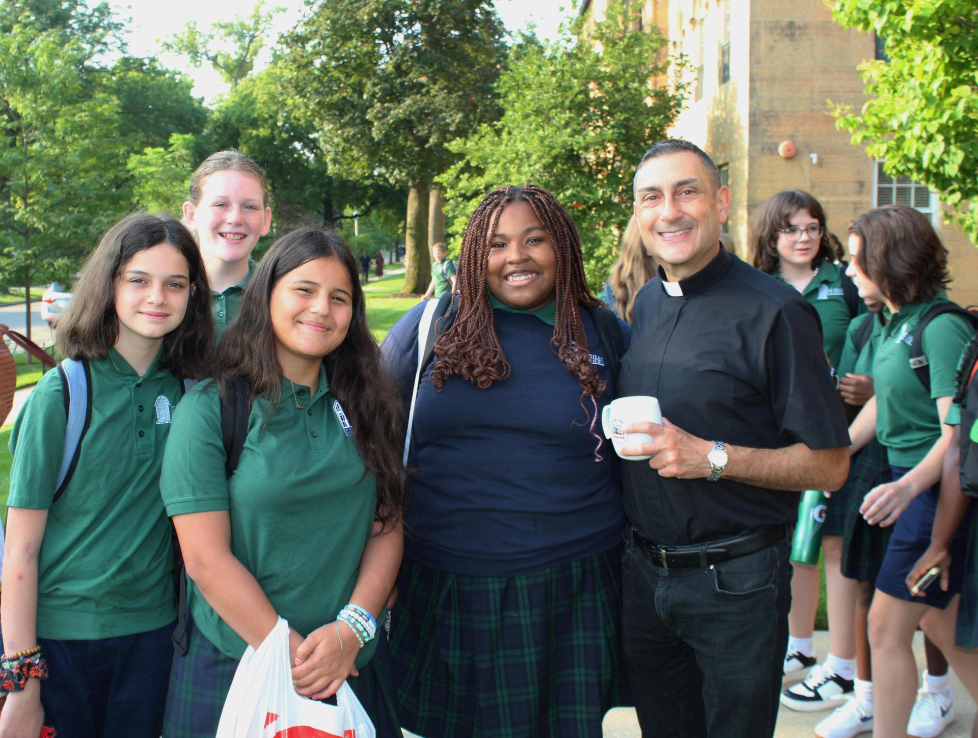 Fr Carl with students