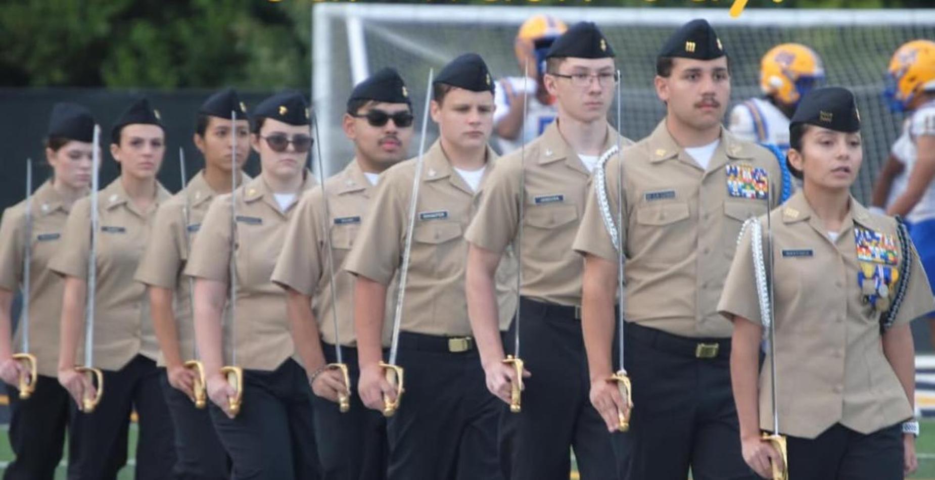 JROTC marching