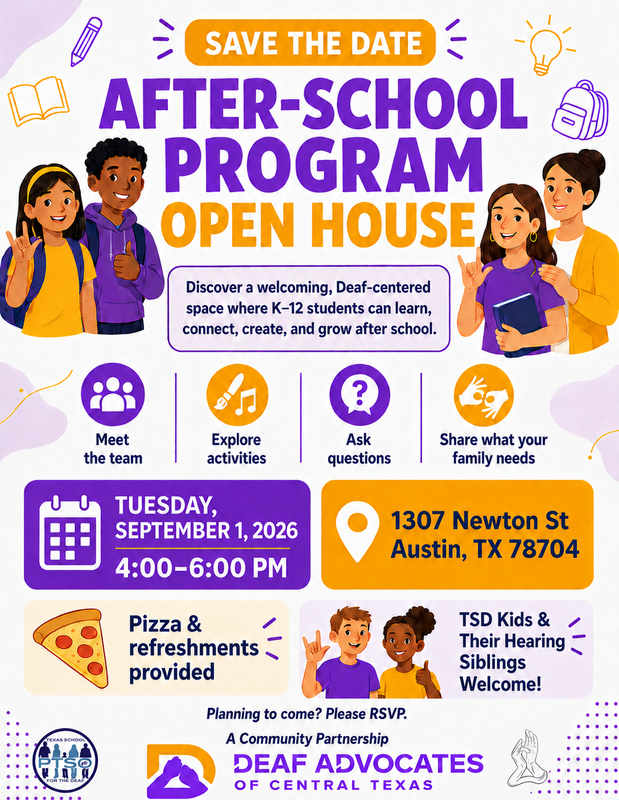 After School Program Open House with details