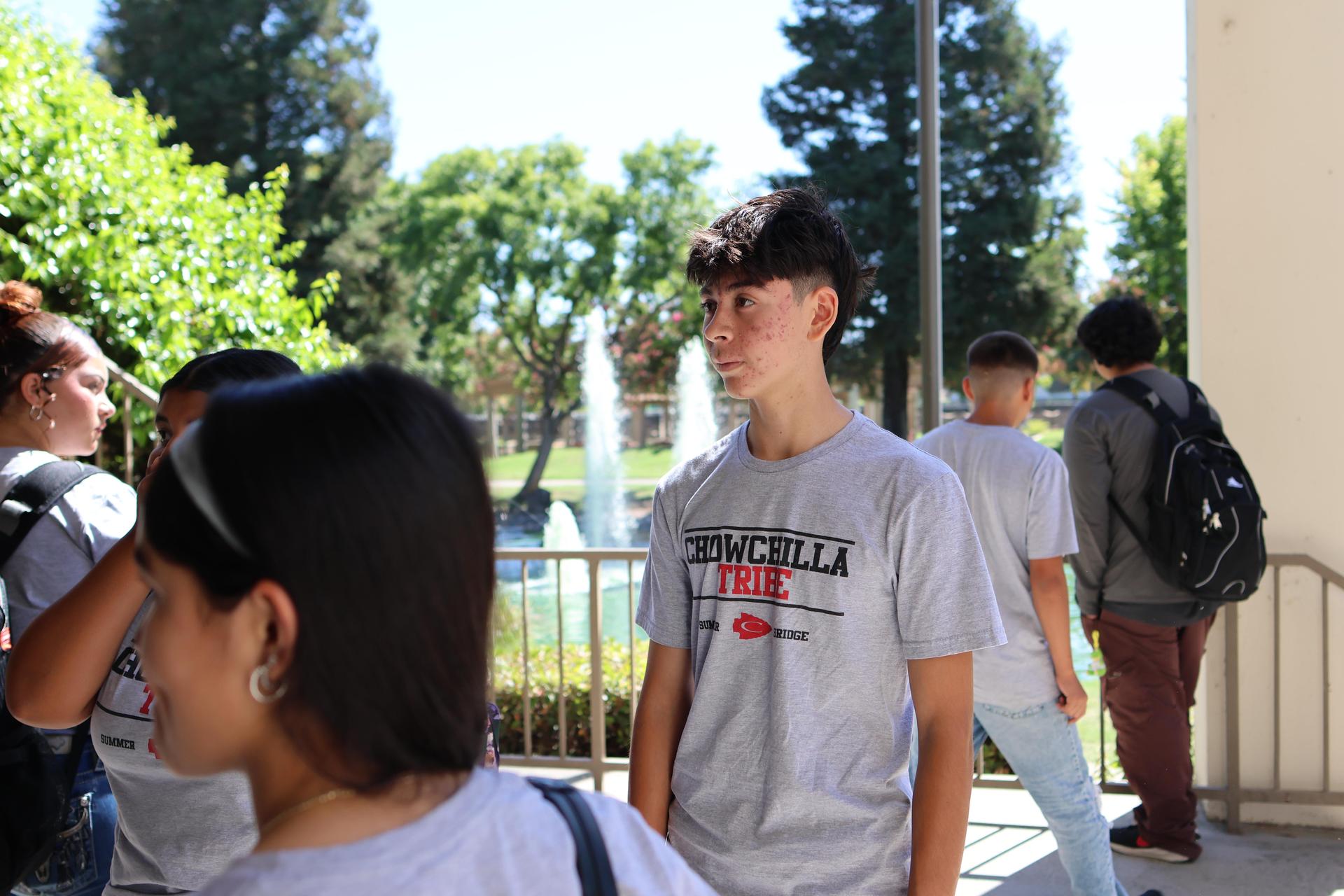 freshmen and staff participating in the summer bridge program