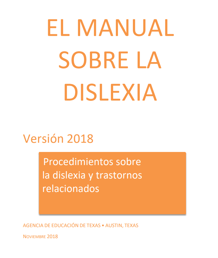 Spanish Dyslexia Handbook, 2018