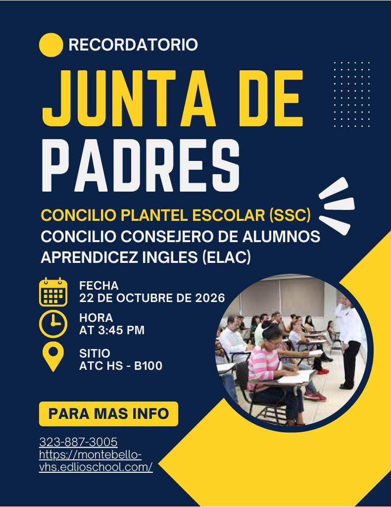Parent Meeting 10/22/26 Flyer