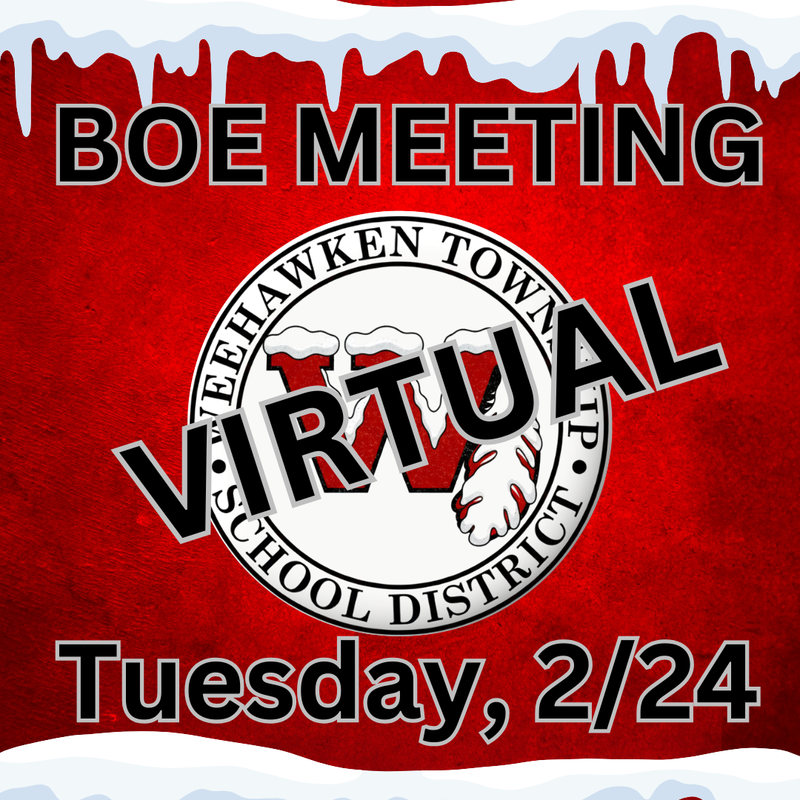 2/24 board of education meeting will be virtual at 6:30PM