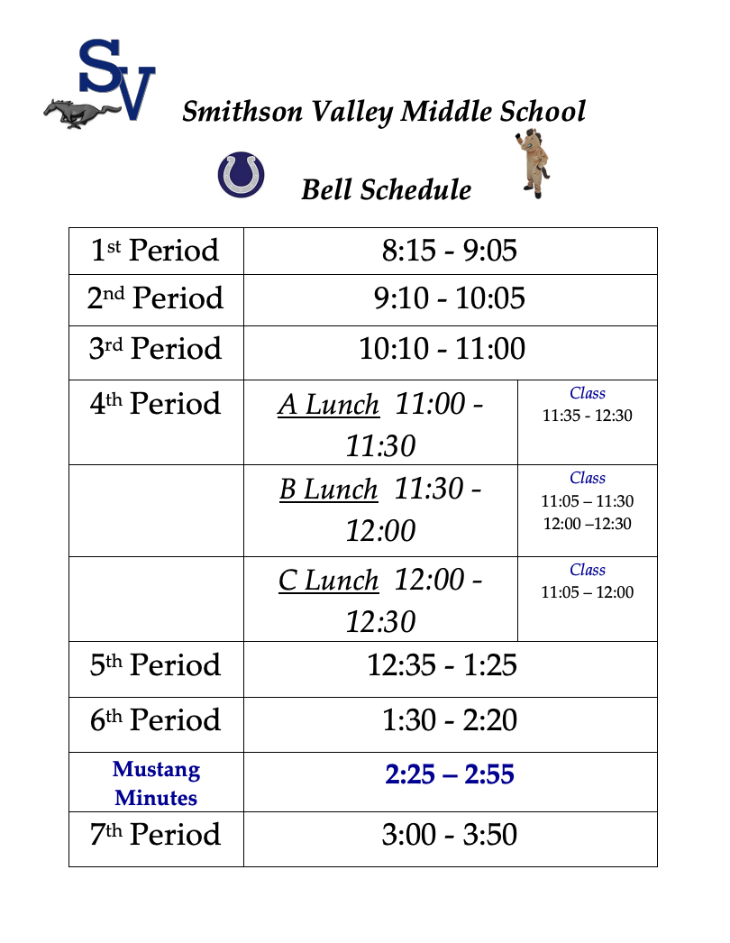 2025-2026 Bell Schedule