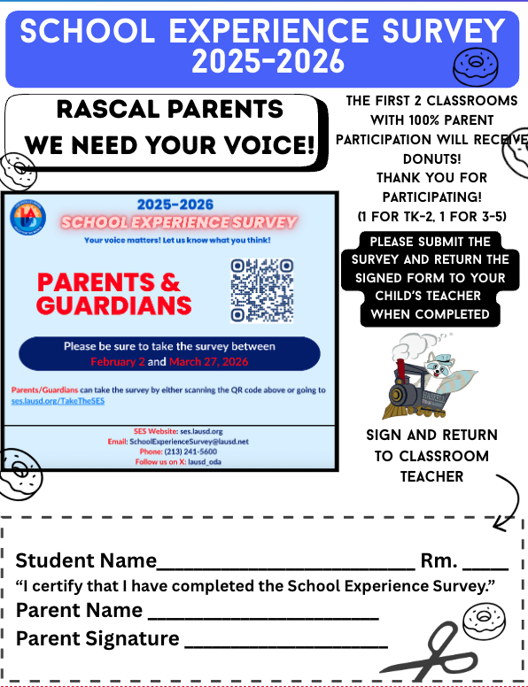 The LAUSD School Experience Survey is open!
