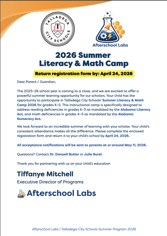 2026 Summer Literacy & Math Camp