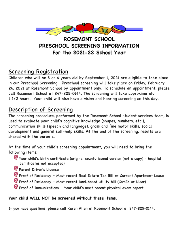 General Information Screening Flyer