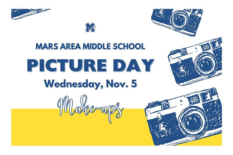 yellow and white graphic with blue cameras