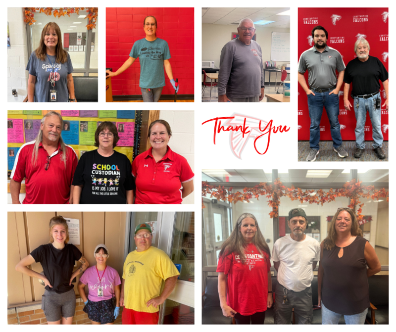 collage of our district custodians