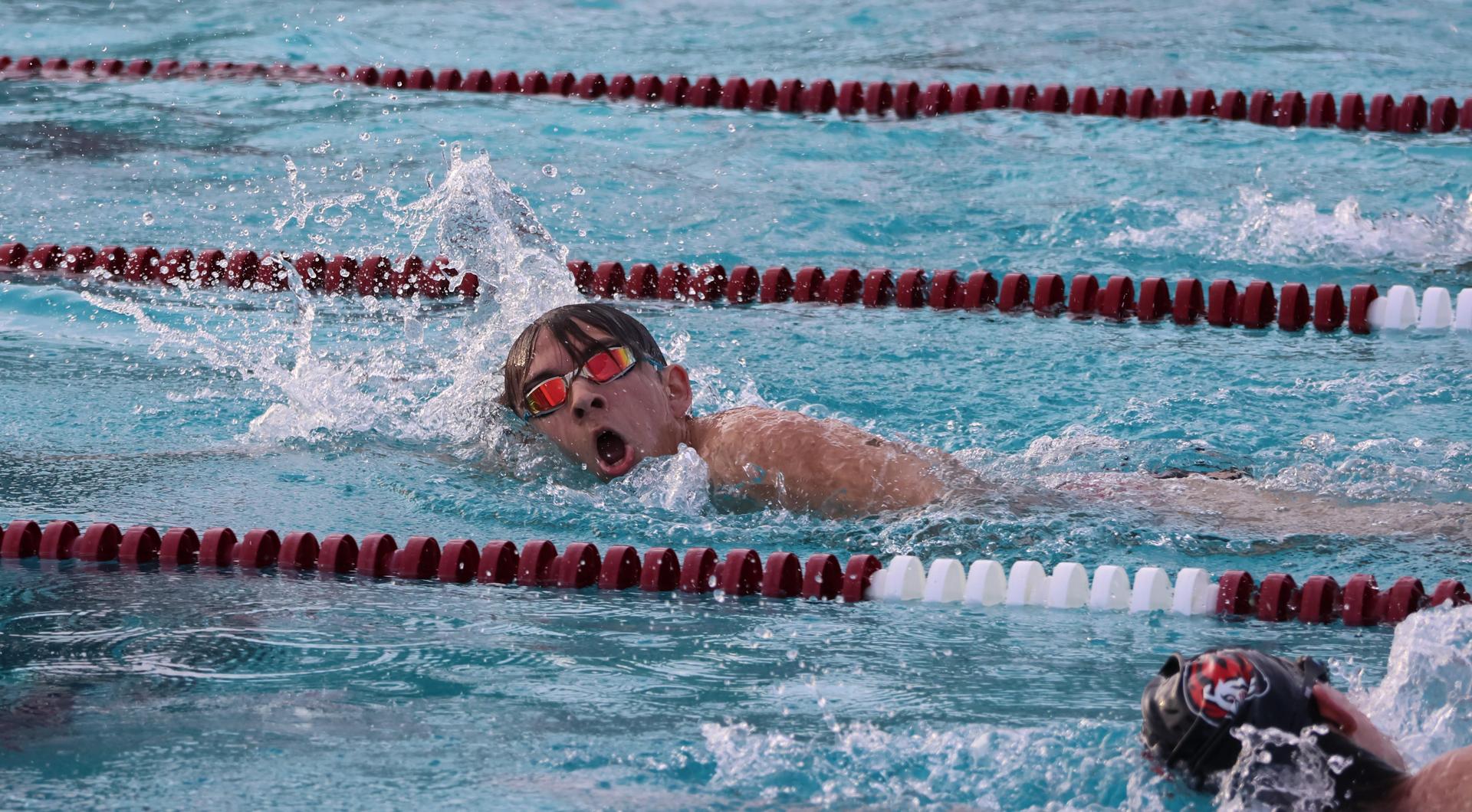 Everett Dunn swimming