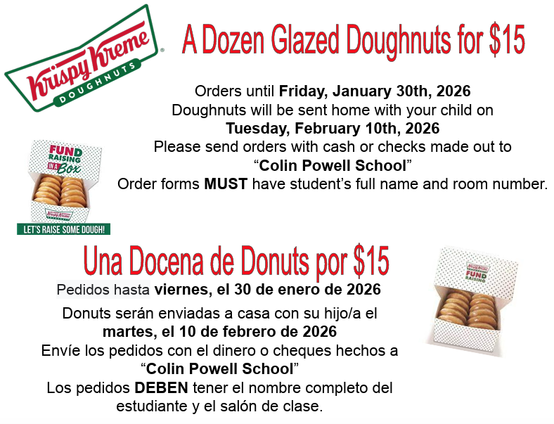 2026 Krispy Kreme Fundraiser at the Colin Powell School