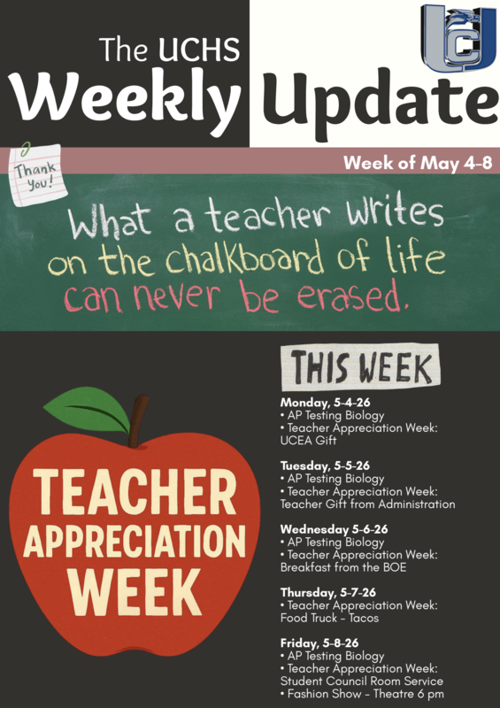 The UCHS Weekly Update: May 4-8, 2026