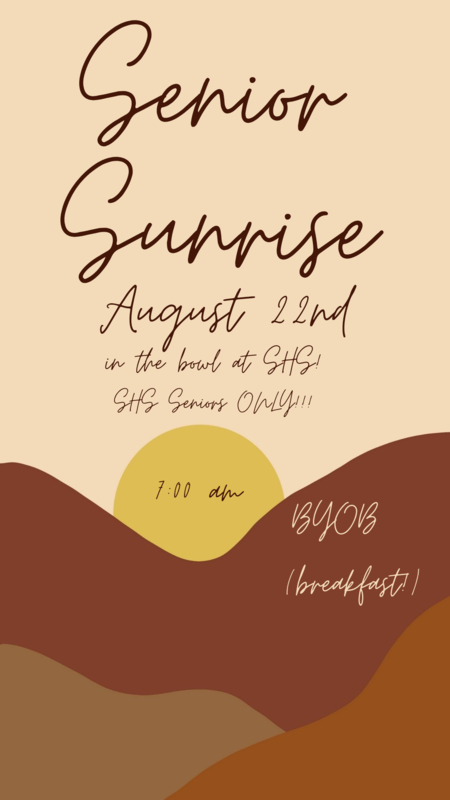 Senior Sunrise flyer (all information is in the article)