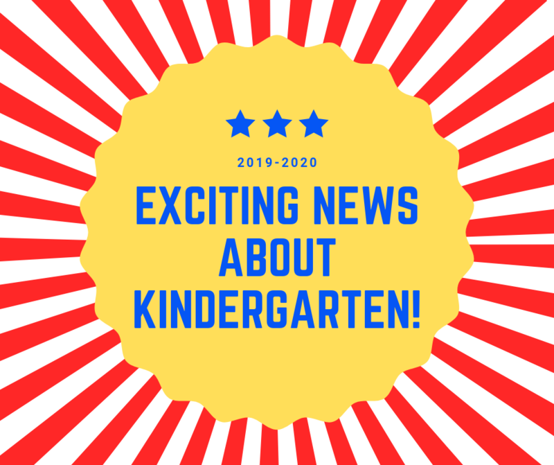 Exciting News about Kindergarten