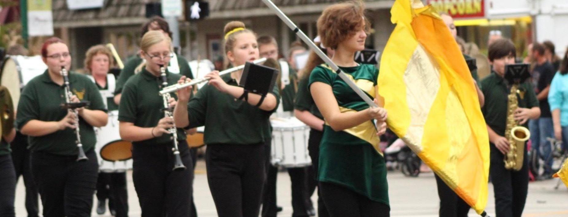 CCMS Band in Cornfest parade